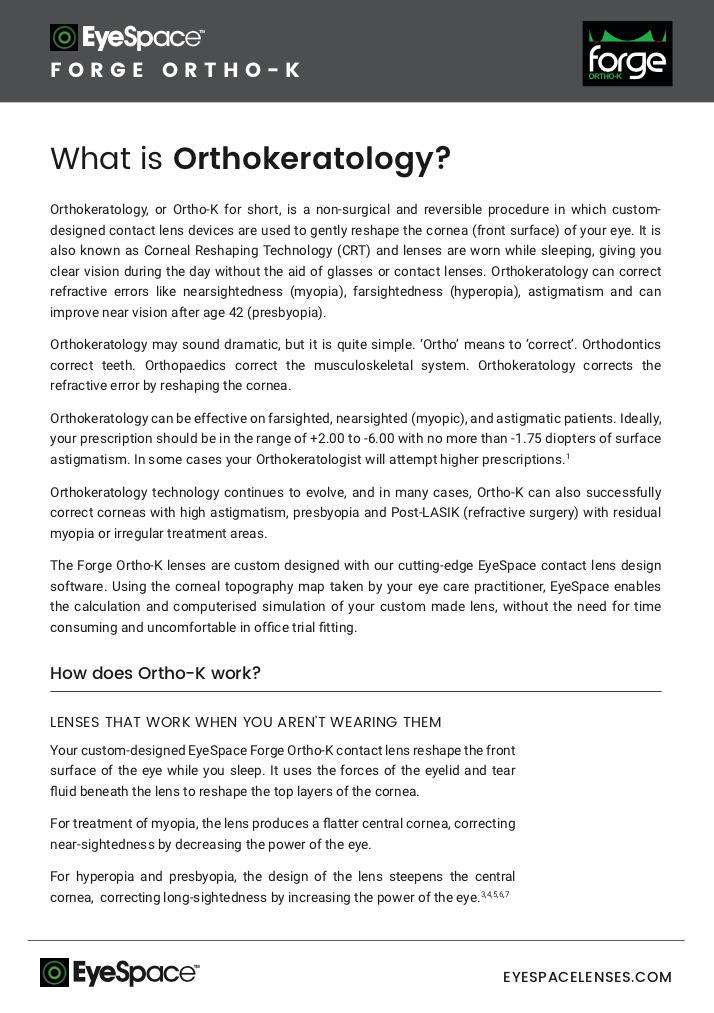 What is Forge Ortho-K
